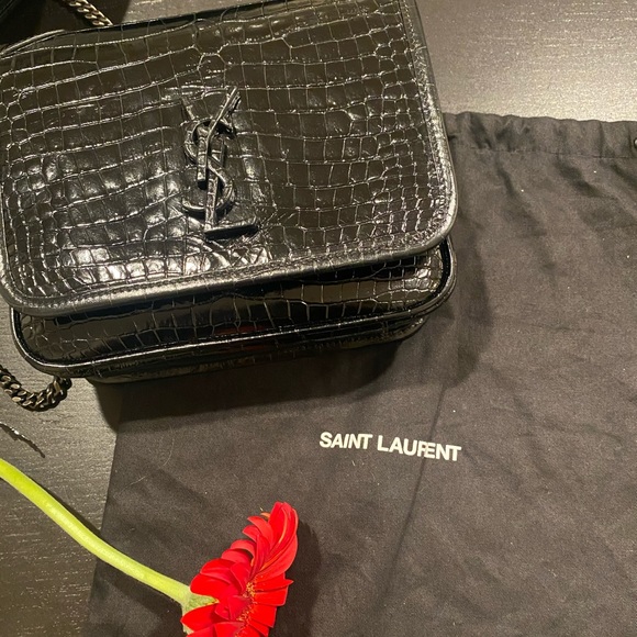 Saint Laurent small Niki Croc-Embossed Leather - Picture 10 of 11